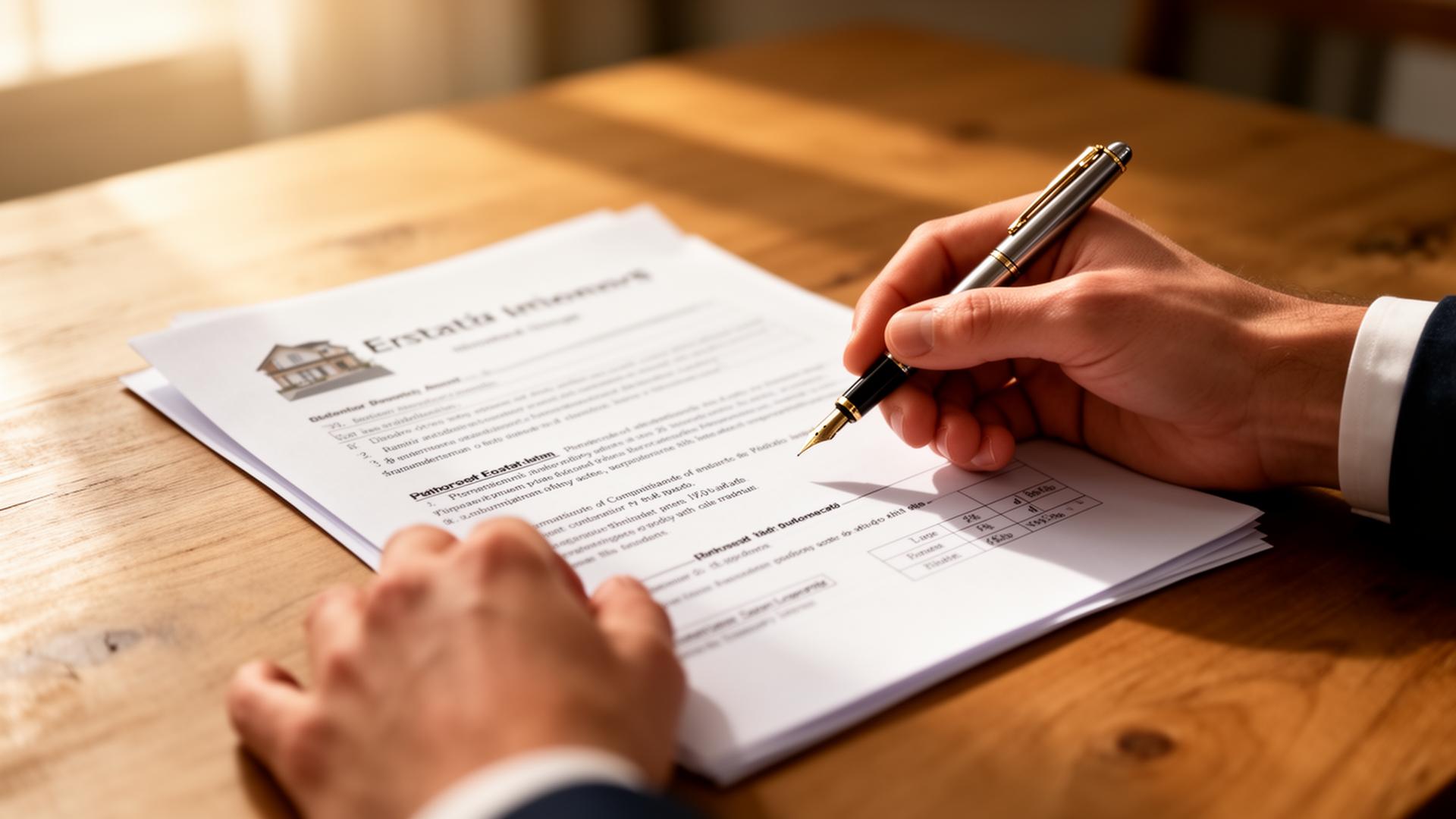 Estate agent reviewing a printed vendor demand report